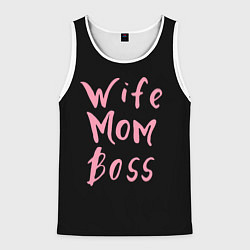 Мужская майка без рукавов Wife Mom Boss