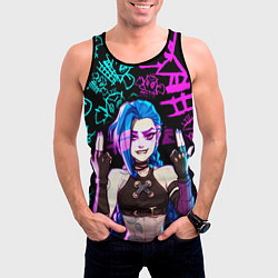 Майка-безрукавка мужская JINX ДЖИНКС NEON PATTERN, цвет: 3D-черный — фото 2