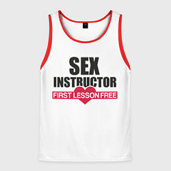 Майка-безрукавка мужская Секс Инструктор SEX INSTRUCTOR, цвет: 3D-красный