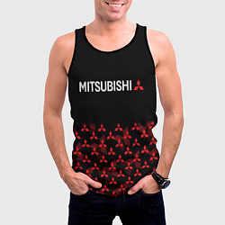 Майка-безрукавка мужская MITSUBISHI HALF PATTERN, цвет: 3D-черный — фото 2