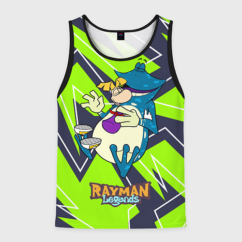 Мужская майка без рукавов Rayman and globox / 3D-Черный – фото 1