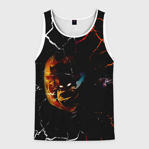 Мужская майка без рукавов КЛИНОК РАССЕКАЮЩИЙ ДЕМОНОВ Зеницу Агацума / 3D-Белый – фото 1