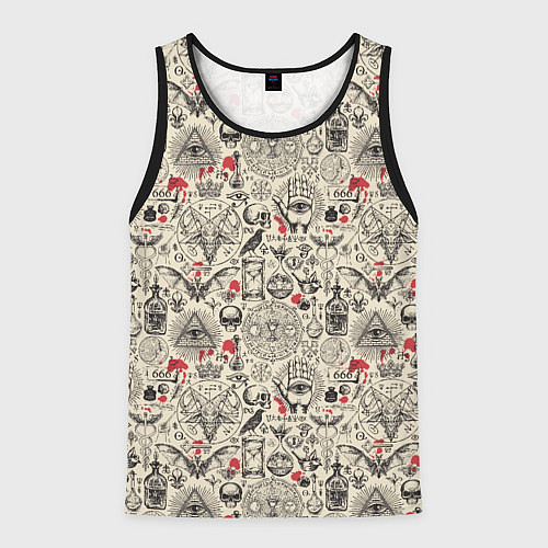 Мужская майка без рукавов Чёрная Магия и Колдовство / 3D-Черный – фото 1