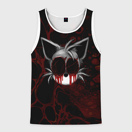 Мужская майка без рукавов Tails Sonic exe / 3D-Белый – фото 1