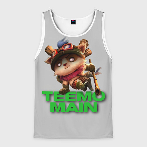 Мужская майка без рукавов Teemo main / 3D-Белый – фото 1