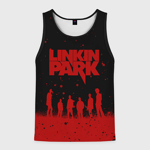 Мужская майка без рукавов Linkin Park Линкин Парк / 3D-Черный – фото 1