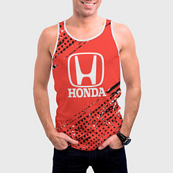 Майка-безрукавка мужская HONDA хонда sport, цвет: 3D-белый — фото 2