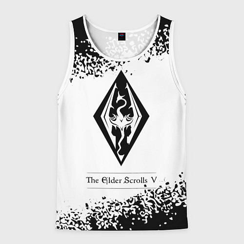 Мужская майка без рукавов TESV: SKYRIM - Арт / 3D-Белый – фото 1