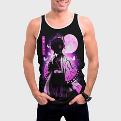 Майка-безрукавка мужская Шинобу Кочо силуэт Клинок рассекающего демона, цвет: 3D-белый — фото 2