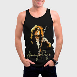 Майка-безрукавка мужская Led Zeppelin Лед Зеппелин Jimmy Page, цвет: 3D-черный — фото 2