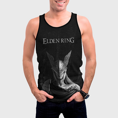 Мужская майка без рукавов ELDEN RING FEARLESS B&W / 3D-Черный – фото 3