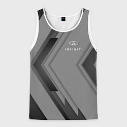 Майка-безрукавка мужская Infinity Autosport, цвет: 3D-белый