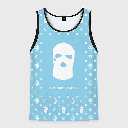 Мужская майка без рукавов Узор Sky Blue Ski Mask Dope Street Market / 3D-Черный – фото 1