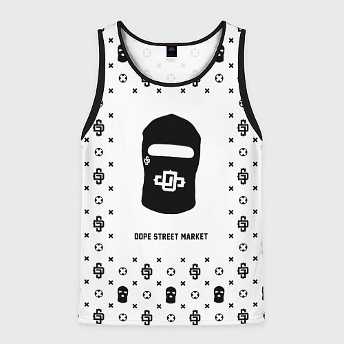 Мужская майка без рукавов Узор White Dope Ski Mask Dope Street Market / 3D-Черный – фото 1