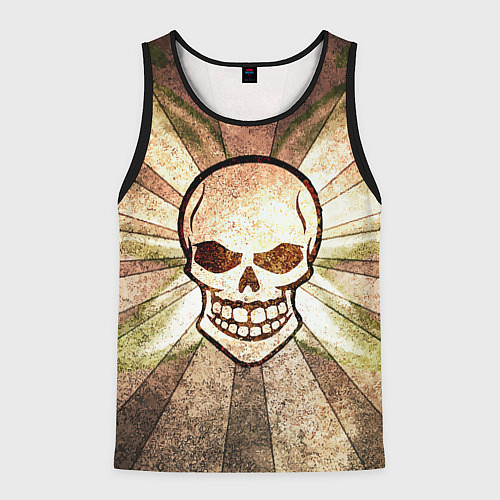 Мужская майка без рукавов Vanguard skull Sun / 3D-Черный – фото 1