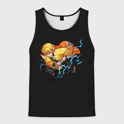 Мужская майка без рукавов Зеницу Дыхание грома / 3D-Черный – фото 1