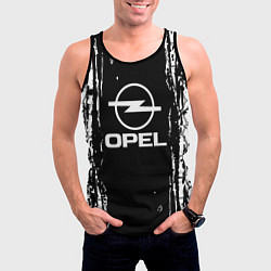 Майка-безрукавка мужская Opel соты, цвет: 3D-черный — фото 2