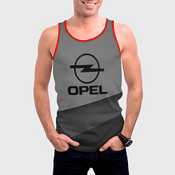 Майка-безрукавка мужская Opel astra, цвет: 3D-красный — фото 2