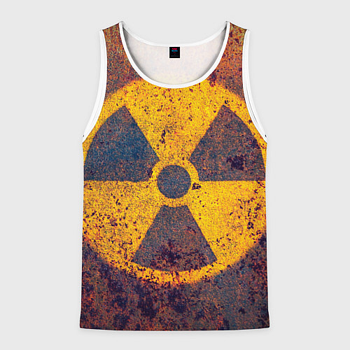 Мужская майка без рукавов Радиактивно! / 3D-Белый – фото 1