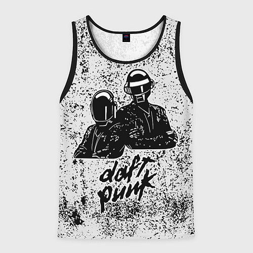 Мужская майка без рукавов Daft Punk B&W / 3D-Черный – фото 1