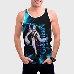 Майка-безрукавка мужская Kamisato Ayato Камисато Аято, цвет: 3D-белый — фото 2