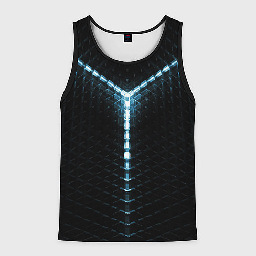 Мужская майка без рукавов Y - неон / 3D-Черный – фото 1