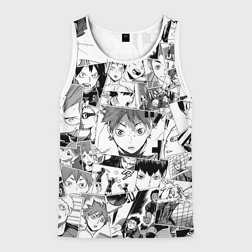 Мужская майка без рукавов Волейбол!! pattern / 3D-Белый – фото 1