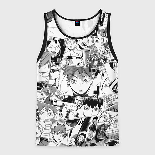 Мужская майка без рукавов Волейбол!! pattern / 3D-Черный – фото 1