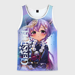 Майка-безрукавка мужская Геншин Ци-Ци, цвет: 3D-белый