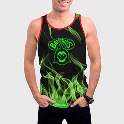 Майка-безрукавка мужская Battletoads боевые жабы огонь, цвет: 3D-красный — фото 2