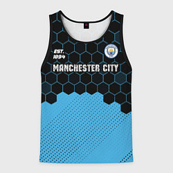 Майка-безрукавка мужская MANCHESTER CITY Manchester City Соты, цвет: 3D-черный