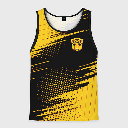 Мужская майка без рукавов Bumblebee Бамблби / 3D-Черный – фото 1