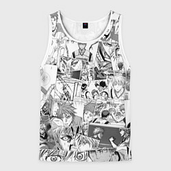 Майка-безрукавка мужская Kuroko no Basket pattern, цвет: 3D-белый