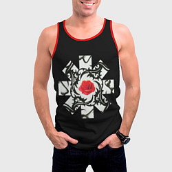 Майка-безрукавка мужская RHCP Logo Red Rose, цвет: 3D-красный — фото 2