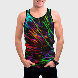 Майка-безрукавка мужская Neon pattern Vanguard, цвет: 3D-черный — фото 2