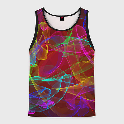 Мужская майка без рукавов Color neon pattern Vanguard / 3D-Черный – фото 1