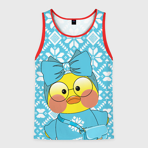 Мужская майка без рукавов Лалафанфан в народных узорах / 3D-Красный – фото 1