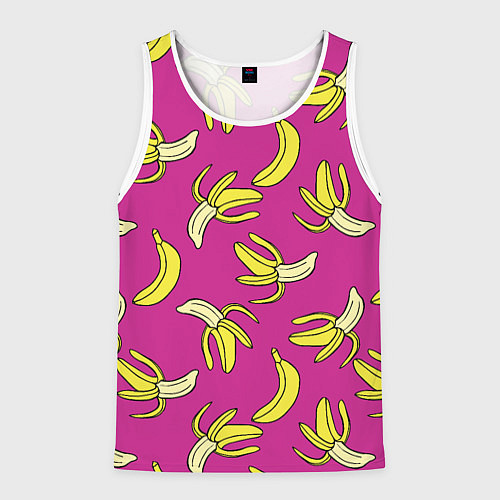 Мужская майка без рукавов Banana pattern Summer Color / 3D-Белый – фото 1