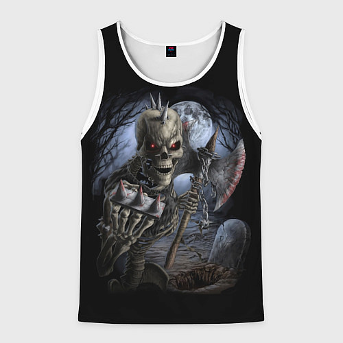 Мужская майка без рукавов Территория кошмана / 3D-Белый – фото 1