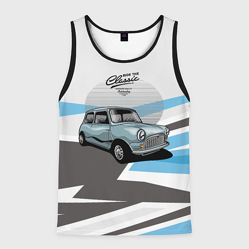 Мужская майка без рукавов Автомобиль классика / 3D-Черный – фото 1