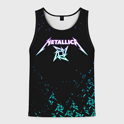 Майка-безрукавка мужская Metallica металлика neon, цвет: 3D-черный