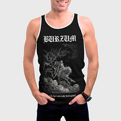 Майка-безрукавка мужская Burzum ishi krimpatul, цвет: 3D-белый — фото 2