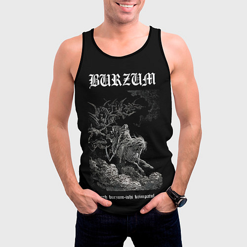 Мужская майка без рукавов Burzum ishi krimpatul / 3D-Черный – фото 3