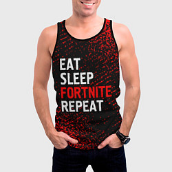 Майка-безрукавка мужская Eat Sleep Fortnite Repeat Арт, цвет: 3D-черный — фото 2