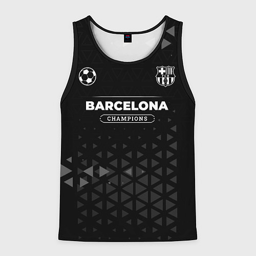 Мужская майка без рукавов Barcelona Форма Champions / 3D-Черный – фото 1