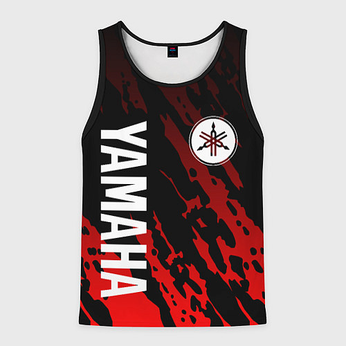 Мужская майка без рукавов Yamaha - Красные пятна / 3D-Черный – фото 1