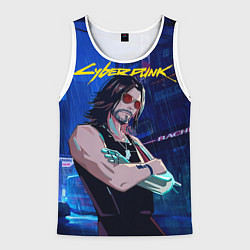Майка-безрукавка мужская Johnny Cyberpunk2077, цвет: 3D-белый