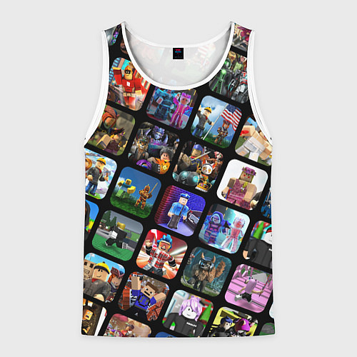 Мужская майка без рукавов ROBLOX СЮЖЕТЫ / 3D-Белый – фото 1