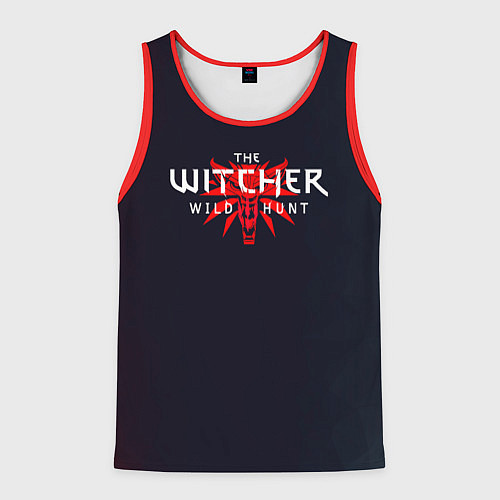 Мужская майка без рукавов THE WITCHER MONSTER SLAYER ВОЛК / 3D-Красный – фото 1