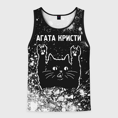 Мужская майка без рукавов Агата Кристи Rock Cat FS / 3D-Черный – фото 1